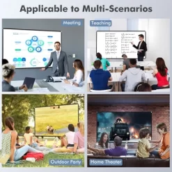 Costway 100'' Projector Screen W/ Stand 16:9 HD 4K Indoor Outdoor Projection Movie Screen -Outdoor Garden GUEST 9ca096b4 08cd 441d 9751 80ad04e2d72e