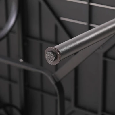 7pc Outdoor Dining Set With 6 Chairs With Seat & Back Cushions & Metal Rectangle Table With Umbrella Hole - Captiva Designs 17 7pc Outdoor Dining Set With 6 Chairs With Seat & Back Cushions & Metal Rectangle Table With Umbrella Hole - Captiva Designs - Image 17