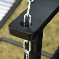 Outsunny 2-Seater Hanging Porch Swing Outdoor Patio Swing Chair Seat With Slatted Build And Chains, 440lbs Weight Capacity -Outdoor Garden GUEST 9d8ff31f e747 4abb b9f3 31682abab861