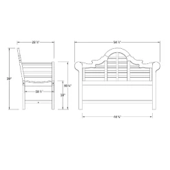 Lutyens 4ft Teak Bench - Natural - Cambridge Casual -Outdoor Garden GUEST 9e1c060a 1b60 4baa b0cd 6653c5c91fe8