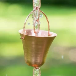 Marrgon Copper Rain Chain With Bell Style Cups For Gutter Downspout Replacement -Outdoor Garden GUEST 9e2ee68c 4510 4792 b526 d8cd95f62297