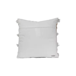 Orange Striped Hand Woven 18x18" Outdoor Decorative Throw Pillow With Hand Tied Fringe - Foreside Home & Garden