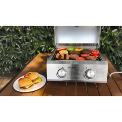 2-Burner Portable Tabletop Stainless Steel Propane Gas Grill Model 13742 - Monument Grills -Outdoor Garden GUEST 9eaa2117 8bd7 4f7e ace2 3b11167798cf