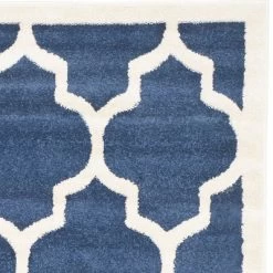 5'X8' Rectangle Outdoor Patio Rug Navy/Beige - Safavieh -Outdoor Garden GUEST 9f7413ed 9d6f 4ae1 b031 8d86b13d068f