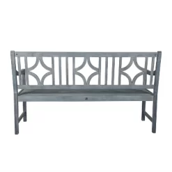 Sloane 3-Seat Ogee Diamond-Back Acacia Wood Outdoor Garden Patio Bench - JONATHAN Y -Outdoor Garden GUEST a11ef34e 37c4 42fe b0e1 9c5f43fc0860
