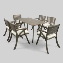Hermosa 7pc Acacia Dining Set - Christopher Knight Home