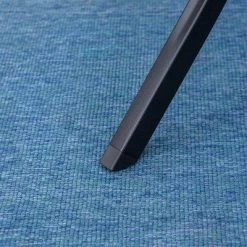 7pc Patio Dining Set With Rectangle Table With 2.6" Umbrella Hole & Steel Arm Chairs - Black - Captiva Designs -Outdoor Garden GUEST a1fe1659 a87c 4a7f b80e e7eec8834bb3