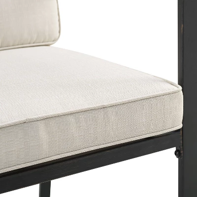 3pc Kaplan Outdoor Steel Chat Set Oatmeal/Bronze - Crosley 9 3pc Kaplan Outdoor Steel Chat Set Oatmeal/Bronze - Crosley - Image 9