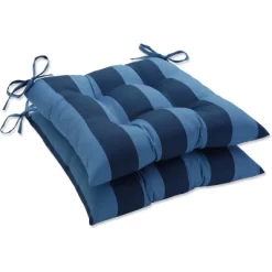 Outdoor/Indoor Tufted Seat Cushions Blue - Pillow Perfect -Outdoor Garden GUEST a30ef182 d6a5 475c 874c 98fc596fce9c