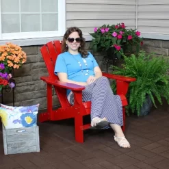 Sunnydaze Decor Sunnydaze Outdoor Painted Fir Wood Lounge Backyard Patio Adirondack Chair With Adjustable Backrest -Outdoor Garden GUEST a3309bbf b92e 4699 8fcf e2e624b4367e