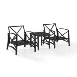 3pc Kaplan Outdoor Seating Set With 2 Chairs & Side Table - Oatmeal - Crosley -Outdoor Garden GUEST a3ba762e 5038 4f48 b5ac 8c2e81a4c272