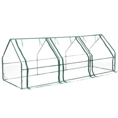 Gardenised Green Outdoor Waterproof Portable Plant Greenhouse With 2 Clear Zippered Windows 1 Gardenised Green Outdoor Waterproof Portable Plant Greenhouse With 2 Clear Zippered Windows