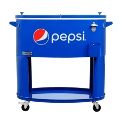Permasteel 80qt Pepsi Oval Sporty Outdoor Cooler Cart -Outdoor Garden GUEST a4899902 9ac6 4911 91a9 ca379dc66c40