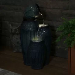 Sunnydaze Decor Sunnydaze 27"H Electric Ceramic Dark Turquoise Tour De Vase Outdoor Water Fountain With LED Lights 19 Sunnydaze Decor Sunnydaze 27"H Electric Ceramic Dark Turquoise Tour De Vase Outdoor Water Fountain With LED Lights -Outdoor Garden GUEST a4b906f3 1c22 472f 9928 0bc814e1570f