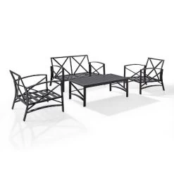 4pc Kaplan Outdoor Seating Set - Crosley 9 4pc Kaplan Outdoor Seating Set - Crosley -Outdoor Garden GUEST a56da264 5d9c 410f 9ae7 6d37b24d5650