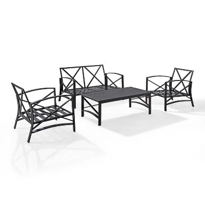 4pc Kaplan Outdoor Seating Set - Crosley 3 4pc Kaplan Outdoor Seating Set - Crosley - Image 3