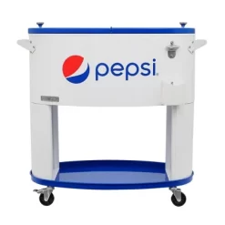 Permasteel 80qt Pepsi Oval Sporty Outdoor Cooler Cart -Outdoor Garden GUEST a8117358 15a4 4c98 b92d 053a4680226e