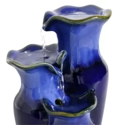 Sunnydaze Decor Sunnydaze Indoor Decorative Smooth Ceramic Glazed Pitchers Desktop Tabletop Water Fountain - 11" - Blue 9 Sunnydaze Decor Sunnydaze Indoor Decorative Smooth Ceramic Glazed Pitchers Desktop Tabletop Water Fountain - 11" - Blue -Outdoor Garden GUEST a8a0f978 fbb8 45ee 99fc ab521762ee20