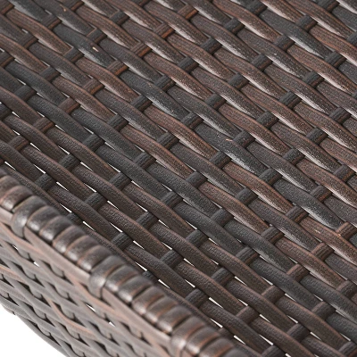 Savona Wicker Outdoor Serving Cart - Brown - Christopher Knight Home 4 Savona Wicker Outdoor Serving Cart - Brown - Christopher Knight Home - Image 4