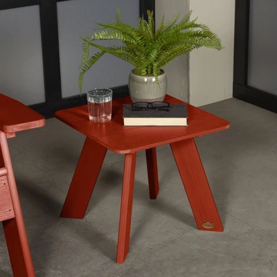 Italica Modern Patio Side Table - Rustic Red - Highwood 1 Italica Modern Patio Side Table - Rustic Red - Highwood