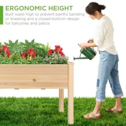 Best Choice Products Best Choice Product 48x24x30in Raised Garden Bed, Elevated Wooden Planter For Yard W/ Foot Caps, Bed Liner -Outdoor Garden GUEST ab18c5b3 09a9 4219 8584 2b7466354f33