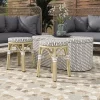 3pc Willa Aluminum & Wicker Patio Conversation Set - MiBasics
