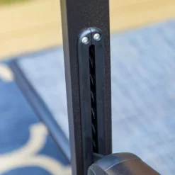 7pc Outdoor Dining Set With 7 Position Adjustable Folding Chairs & Metal Rectangle Table With Umbrella Hole - Captiva Designs -Outdoor Garden GUEST ac5213c3 92c2 4e4f 8808 3ecf5c78f7b4