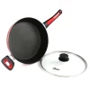 Oster® Oster Claybon 3.8 Quart Nonstick Saute Pan With Lid In Speckled Red