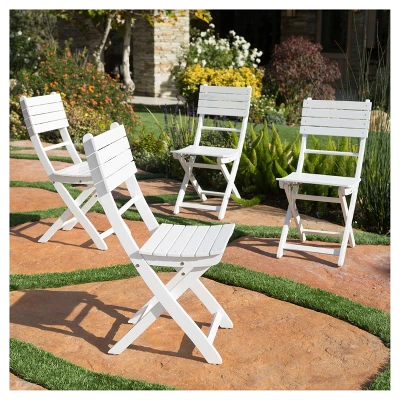 Positano 4pk Acacia Wood Folding Dining Chairs - Christopher Knight Home 3 Positano 4pk Acacia Wood Folding Dining Chairs - Christopher Knight Home - Image 3