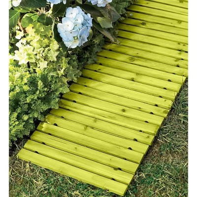 Roll-Out Straight Mossy Green Hardwood Garden And Yard Pathway, 8'L X 18"W 1 Roll-Out Straight Mossy Green Hardwood Garden And Yard Pathway, 8'L X 18"W