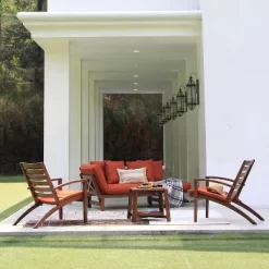 Westlake 3pc Wood Patio Chat Set With Cushion - Red Brick - Cambridge Casual 11 Westlake 3pc Wood Patio Chat Set With Cushion - Red Brick - Cambridge Casual -Outdoor Garden GUEST b17f230f 1a76 48c2 b5ea da3f683a27b6