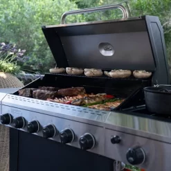 Megamaster 6-Burner Gas Grill With Stainless Steel Tong 720-0983CTG -Outdoor Garden GUEST b20deda3 cd9d 41b4 a9cd 3654d010fa11