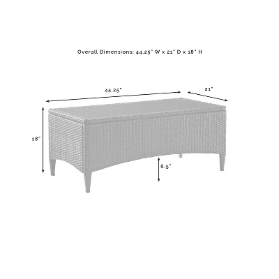 Kiawah 3pc Outdoor Wicker Conversation Set Blue - Crosley 11 Kiawah 3pc Outdoor Wicker Conversation Set Blue - Crosley - Image 11