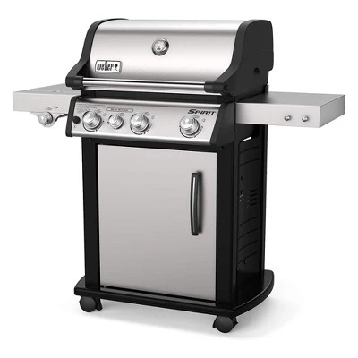 Weber Spirit SP-335 Stainless Steel 3 Burner 32000 BTUs Lidded Liquid Propane Gas Grill With 529 Sq In Cooking Area, Side Burner, And Sear Station 2 Weber Spirit SP-335 Stainless Steel 3 Burner 32000 BTUs Lidded Liquid Propane Gas Grill With 529 Sq In Cooking Area, Side Burner, And Sear Station - Image 2