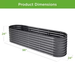 Best Choice Products 8x2x2ft Metal Raised Garden Bed, Oval Outdoor Planter Box W/ 4 Support Bars -Outdoor Garden GUEST b2d993da eb39 4e3f bd9e 4ab8c4ef571d