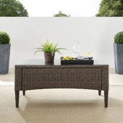 Rockport Outdoor Wicker Coffee Table - Crosley -Outdoor Garden GUEST b37bfc8d 9673 408f abf4 8854bcd5c9af