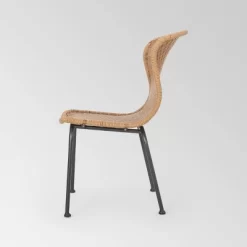 Spinnaker Set Of 2 Wicker Boho Dining Chairs - Light Brown - Christopher Knight Home -Outdoor Garden GUEST b3ace22f c915 4e42 a2f2 243137f27576