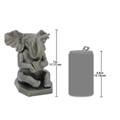 Design Toscano Educated Elephant Cast Iron Bookend: Single -Outdoor Garden GUEST b438d5dc 943c 4ff3 b7d8 e5941e43d514