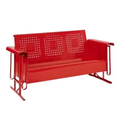 Bates Outdoor Sofa Glider - Bright Red - Crosley -Outdoor Garden GUEST b4d2b020 a570 4e43 9f5a 34610cd2961c