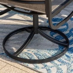5pc Patio Set With Steel Table With 2" Umbrella Hole & Steel 360 Swivel Sling Arm Chairs - Captiva Designs -Outdoor Garden GUEST b4d9ef2c 253c 474d 9ebe 2e175d2106e1