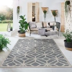 World Rug Gallery Modern Contemporary Geometric Indoor/Outdoor Area Rug -Outdoor Garden GUEST b50678b0 688d 435a 8157 627ac581e794