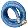 Apache 98106501 2 Inch Diameter 20 Foot Length 58 Psi PVC Flexible Industrial Pump Pool Hose With Aluminum Pin Lug Short Shank Coupling, Blue (4 Pack)