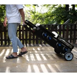 Razor Griddle Portable 4-Burner 40,000 BTU Gas Grill & Griddle Combo With 16" X 16" Cooking Surface Area, Foldable Cart & Steel Lid, Black