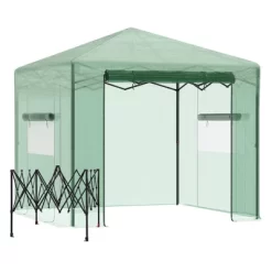 OutsunnyPortable Pop-up Walk-in Greenhouse With Roll-up Door -Outdoor Garden GUEST b59b348f 09c6 4d99 b32a 036f33f6e6ac