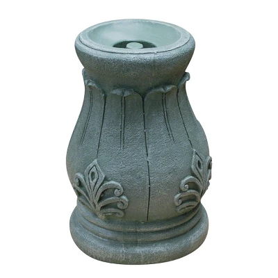 12"H Polyresin Gazing Ball Stand - Peat Moss - Alpine Corporation 2 12"H Polyresin Gazing Ball Stand - Peat Moss - Alpine Corporation - Image 2