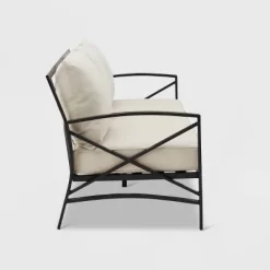 Kaplan Outdoor Metal Sofa Oil Rubbed Bronze With Cushions - Crosley -Outdoor Garden GUEST b82b31bc 853d 477a 9940 d07783ce74e2