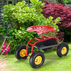 Costway Rolling Tray Gardening Planting With Work Seat Garden Cart -Outdoor Garden GUEST b9f8cd49 8ee6 4b6f 8b20 4de48b6c39b6