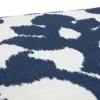 Outdoor Wicker Loveseat Cushion - Blue/White Damask - Pillow Perfect