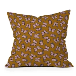 Little Arrow Design Co. Monarch Butterflies Outdoor Throw Pillow Pink/Brown - Deny Designs -Outdoor Garden GUEST ba6c7059 df1b 4e72 b6c9 87555734c5b0