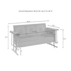 Bates Outdoor Sofa Glider - White - Crosley -Outdoor Garden GUEST bacf293b d942 4253 bcd9 dfca0a445b02